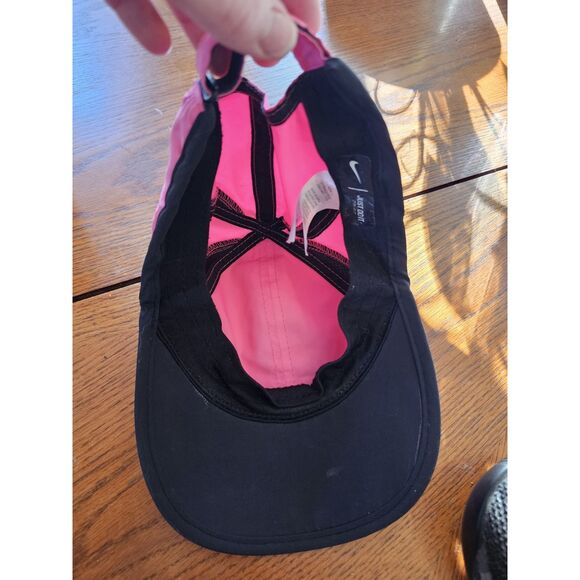Nike Dri Fit Girls Swoosh Hat Cap Pink Adjustable Lightweight Active Size 4/6x - Picture 5 of 6